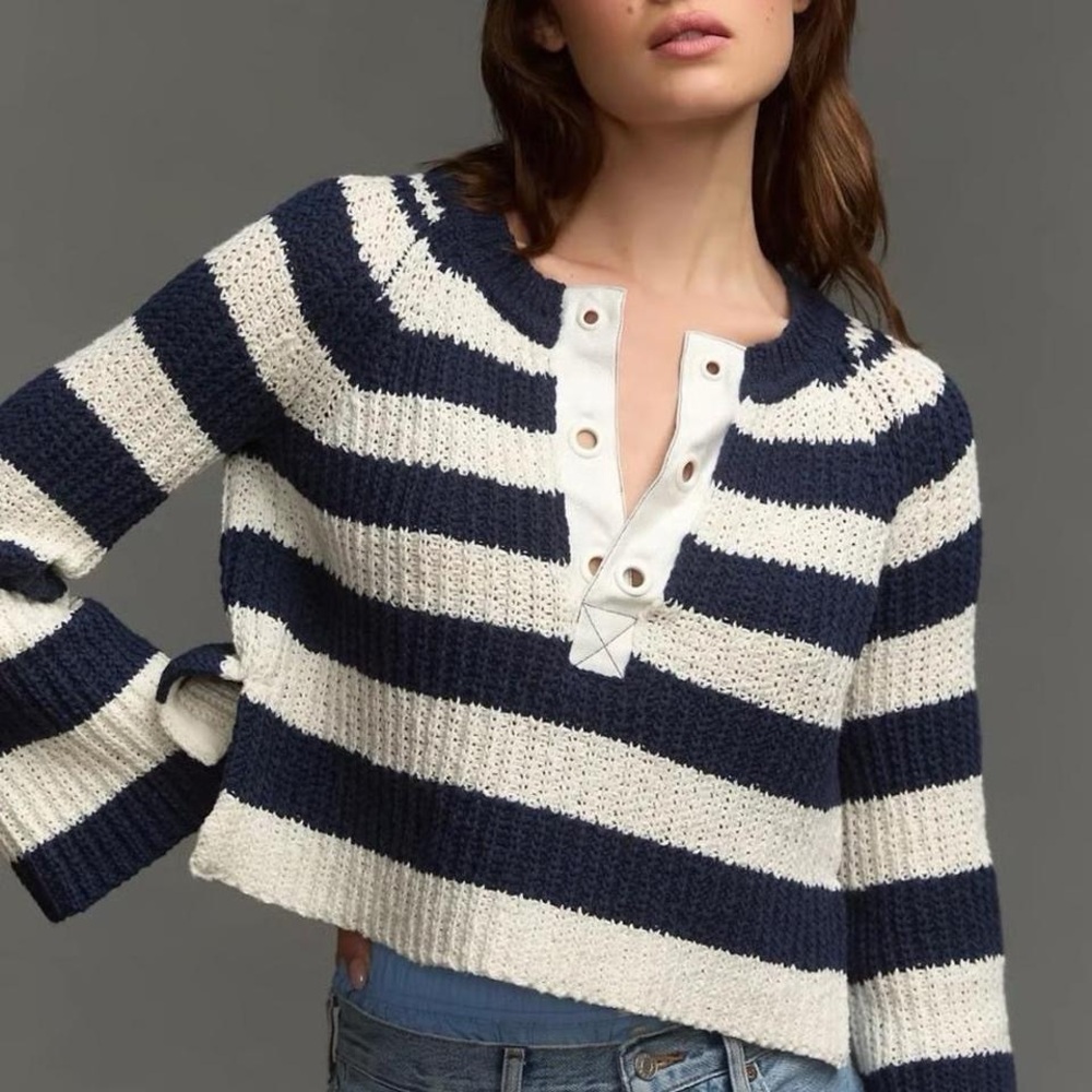 Anthropologie Henley Sweater